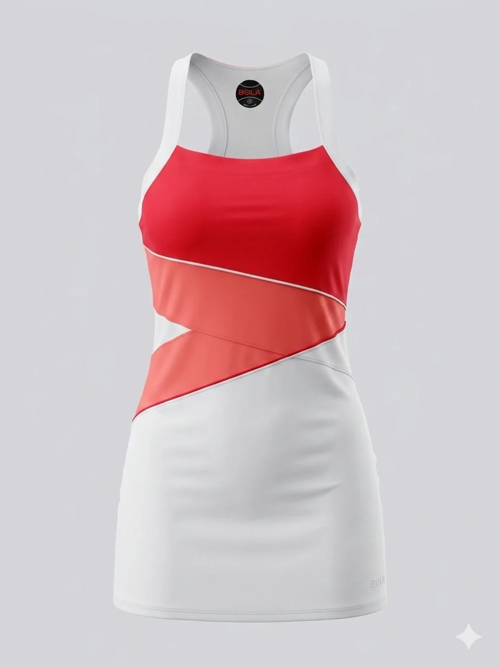 bolle White and Red Colorblock Tennis Dress - Picture 2 of 5